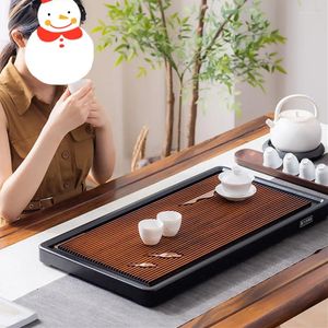 Tacki herbaty duże rozmiar bambusowy typ drenażu morze chiński herbata Wysoka jakość prostokątnego stolika dekoracyjna domowa