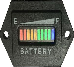 Hexagon 10 Bar LED Digital Battery Gauge Charge Indicator Batterinivåindikator för golfvagn Forklift Sweeper12V 24V 36V 48V6917720