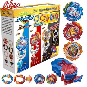 Laike Bu Bey Bey B-203 Ultimate Fusion DX Conjunto 3pcs Spinning Top com caixa de lançador personalizada Set Toys for Children 240412