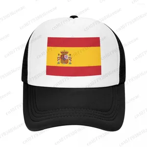 Berets Spanische Flaggennetz Baseball Cap Sommer Outdoor Männer Frauen Mode Sport Hüte Hip Hop Trucker