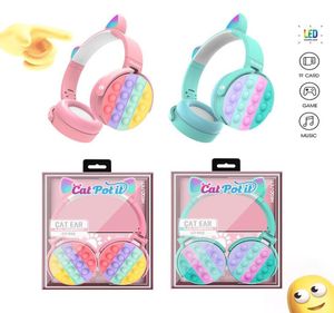CT850 BLUETOOTH Headphones New Cute Rainbow earphones Bluetooth Stereo Headset Ultralong Standby for Children8359296