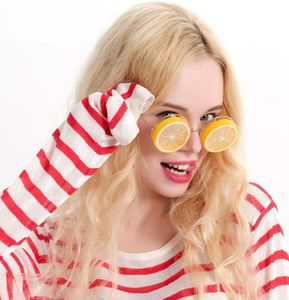 Lemon slices funny glasses gifts personality beach parties funny props selfie toys party stuff6018113