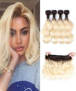 50Gbundle Ombre Blonde Hair Puckles Короткий боб стиль 1012 дюйма бразильской волны 4 пучки натуральный цвет remy remy hans extens9578051