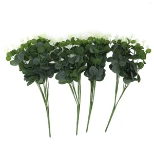 Decorative Flowers Eucalyptus Leaves Stems Decor Multifunction High Simulation Safe Easy Cleaning Lifelike Durable For Home