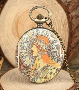 Elegante Schönheit Dame Design Pocket Watch Vine Classic Women Girl Analog Quarz Uhr Uhr Halskette Anhänger Kette Uhr Geschenke6353217