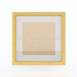 إطار 12 × 12 بوصة إطار صورة مربعة مربعة حقيقية مع دائرة/مربعة صور حصيرة حديثة موجز مسطح نمط التلميع