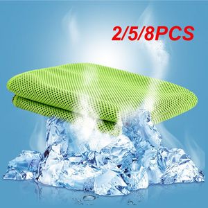 2/5/8PCS Cooling Ice Towels Microfiber Yoga Cool Thin Towel Outdoor Sport Summer Cooling Scarf Gym Wear Icing Sweat Band Top