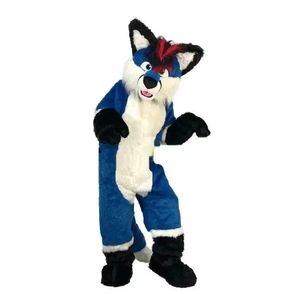 2024 Nuovo Halloween Fox Wolf Husky Mascotte Costume Outdoor a tema da festa per adulti abiti da mascotta tema fantasia vestito di carnivale costum
