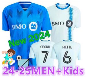 23 24 24 CF Montreal Maillot Soccer Jerseys Kit Kit Man 23/24 Koszulki piłkarskie Dom jasnoniebieski Royal Away Mens Mundurs Wanyama Binks Piette Miljevic Duke Quioto Kids8899