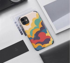 European and American retro rainbow to map customized mobile phone case for Apple iPhone 12 pro max mobile phone case wireless cha3198065