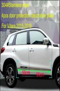 Wysokiej jakości stal ze stali nierdzewnej 4PCS boczna dekoracja korpusu Trimdoor Sucff Barprotekcyjna płyta z logo dla Suzuki Vitara 20156447332