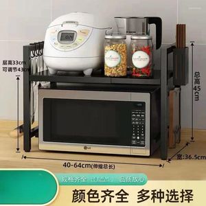 Kitchen Storage Rice Cooker Rack Household Double Top Oven Retractable Microwave