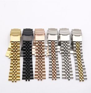 19mm 스테인레스 스틸 watchband 곡선 끝 스트립 폴드 버클 딱정벌레 손목 손목 벨트 브레이슬릿 실버 rol watch 액세서리 2351556