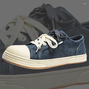 Casual Shoes Women Platform Canvas Outdoor Sneakers Lace Up Bekväm sport som kör tennis för par 35-44