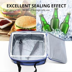Dinnerware 30L/40L Folding Fresh Keeping Waterproof Lunch Bag Cooler For Steak Insulation Thermal Ice Pack Travel Picnic Backpack