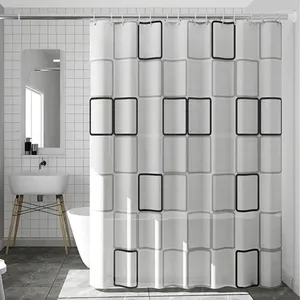 Shower Curtains Waterproof Curtain For Bathroom Mildew Proof Bath Modern Printed Screens With Hook Accessories