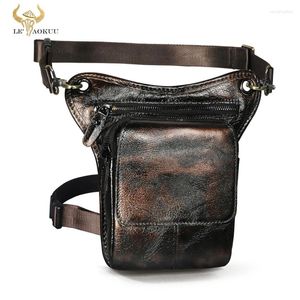 Waist Bags Soft Original Leather Design Classic Small Shoulder Sling Bag Fanny Belt Pack Leg Drop For Men Women 211-1