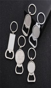 Part Favor SubliMation Blank Beer Bottle Opener Keychain Metal Heat Transfer Corkwrew Key Ring Housion Kitchen Tool DD9954708666