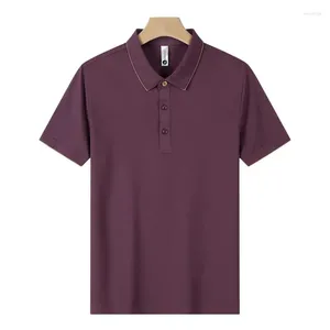 Polos masculinos camiseta pólo seco rápido para a equipe de funcionários da empresa Construindo logotipo personalizado camisa de camisa gota de cor sólida tops