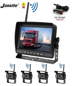 Wideo samochodowe Jansite bezprzewodowy pojazd LCD Monitor 7 Quot Nict Vision Auto odwrotna kamera kopii zapasowej do Bus RV Parking Assistance 2739778