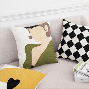 Cuscino COPERCHIO RACCATTO ASTRATTO 45x45 cm geometrici per sedia del divano letto comfort decorazione accogliente soggiorno domestico