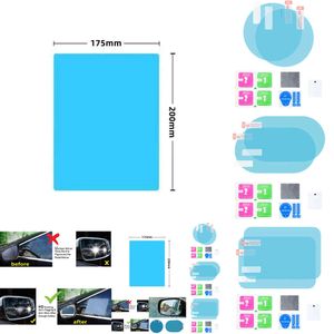 2024 2pcs adesivo de carro de carro retrovisor espelho espelho à prova de chuva Anti-Fog Stickers Acessórios para carros de segurança automática