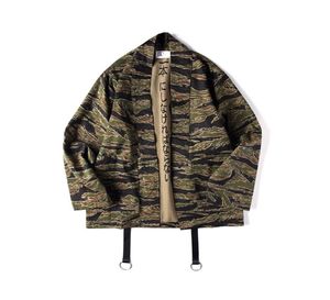 Mens jaquetas japonesas camuflações quimono jaqueta chinesa camuflage casual cenu