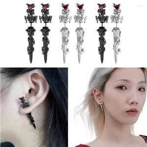 Bolzenohrringe gotisches Rosenschwert für Frauen Metall Piercing Ohrring Dornen Ohrschmuck