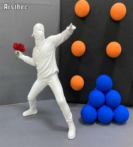 Arsthec Banksy Graffiti Pop Art Sculpture Statue Figurines Interior For Aesthetic Home Office Room Decor Accessories Teen Gift 2115951632