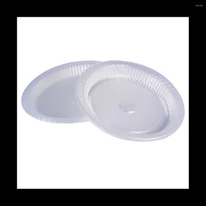 Plates 100PCS Clear Plastic Disposable For Dessert & Appetizers BBQ Party Dinner Travel And Events