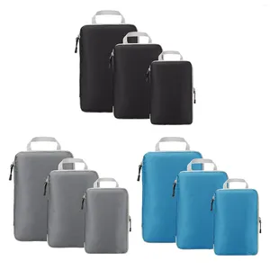 Depolama Çantaları 3pcs Sıkıştırma Paketleme Küpleri Ayakkabı Erkek Kadın Giyim iç çamaşırı çanta Set Seyahat Giysiler İçin Taşıma