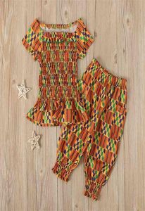 Girl Clothing Sets Summer Clothes Suit African Bohemian Two Piece Set Baby Kids Outfits 2108049692773