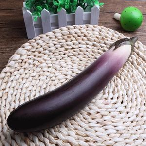 Dekorativa blommor 2st PU Simulering Vegetabilisk Simulerad aubergine Fake Purple High-End Handfeel Food Model Shooting Tidiga ornament Rekvisita