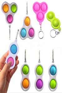 Push Pop Simple Keychain Key Ring kids Finger Toys Pop It Sensory Squeeze Toys Squeezy Vent Balls Anti Anxiety H25P7KR5738946