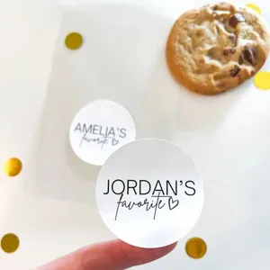 Embrulho de presente 50pcs Wedding Favor Stickers His e suas malas favoritas de tratamento personalizado