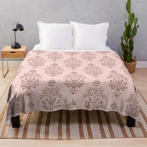 Filtar Rose Gold Haunted Mansion Wallpaper Carving Throw Filt Sofa Bed Soft Plaid