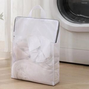 Storage Bags 4Pcs Mesh Laundry Sturdy White Extra Large Opening Wash Delicate With Handles Zipper Bag Travel Garments