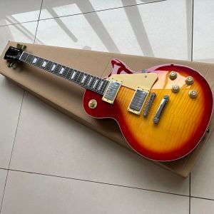 PEGS Classic Les Paul Electric Guitar, squisita impiallacciatura di pesca, livello di prestazione professionale, buon timbro, consegna gratuita a casa.