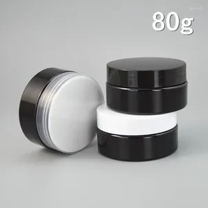 Storage Bottles 80G Black Plastic PET Bottle/pot/jar Few Lid Essence/mask/day Cream/moisturizer/wax/gel Serum Cosmetic Packing Skin Care