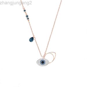 Designer Swarovskis Jewelry 1.1 Shijia Devils Eye Blue Eye Tear Necklace Mysterious Devils Eye Pendant