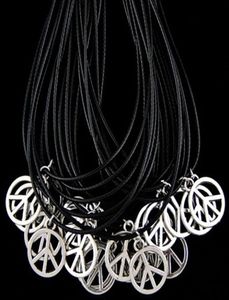 Smycken hela parti 50st män kvinnor039s mode legering design freds tecken charms hängen halsband gåva hj114232613