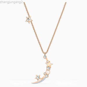 Designer Swarovskis Jewelry Shi Jia 1 1 Original Template Starry Night Honey Language Double Sided Design Necklace for Women with Swallow Elements Crystal Starry Mo