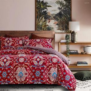 Zestawy pościeli 2/3PCS Bohemian National Style Bed Bed for Home Retro de US Set Duvet Cover EUE
