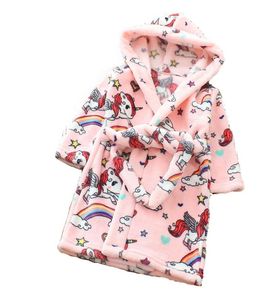 3pcslot 13 Türler Çocuklar Robes Unicorn Kış Polar Banyıl Çocuklar İçin UNISEX FANNEL GOODED MAHKEME KİŞİ KIDAK KIDAK C6519447