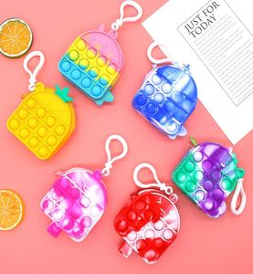 Rainbow Push Bubble Purse Silikonmynt