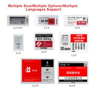 Gardiner gratis frakt flerstorlek elektronisk prislapp Epaper Display Card Library Warehouse Supermarket Prisuppdatering Bluetooth Vesion