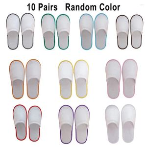 Bath Mats 10Pairs Disposable Slippers El Travel Slipper Spa Guest Soft Closed For Party Home Salon Homesta