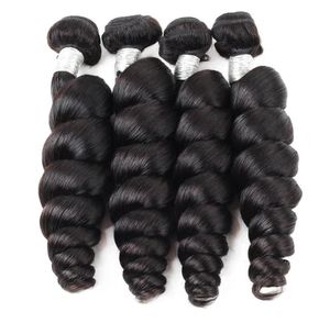 IShow 12a Loose Wave Raw Human Hair Extensions 34 Bunds för kvinnor i alla åldrar Black 828Ich Natural Color Brazilian PeruVian Mala957230161