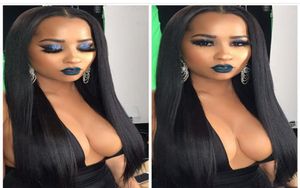 Silk Top Full Lace Wig Pre Plucked With Baby Hair Straight Brazilian Lace Front Human Hair Wigs Remy Hair3080475