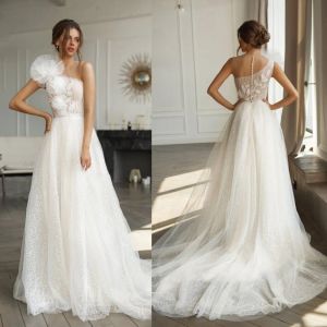 Georges Hobeika 2024 Wedding Dresses Jewel Lace Appliques Tulle Bridal Gowns Button Back Sweep Train Bohemian A Line Wedding Dress